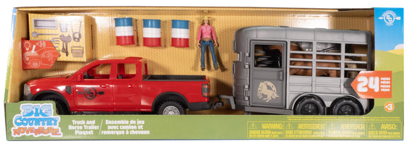 Big Country Toys Truck & Horse Trailer Set : 24 pc