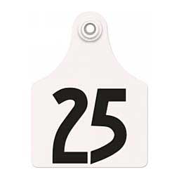 Allflex White Global Maxi Numbered Tags 101-125 : Pack of 25