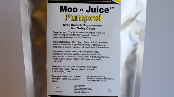 Moo Juice Pumped Oral Drench Bags : 6ct