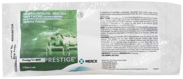 Prestige 3 + West Nile Equine Vaccine : 1ds
