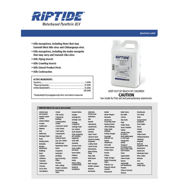 Riptide Waterbased Pyrethrin ULV: 64oz