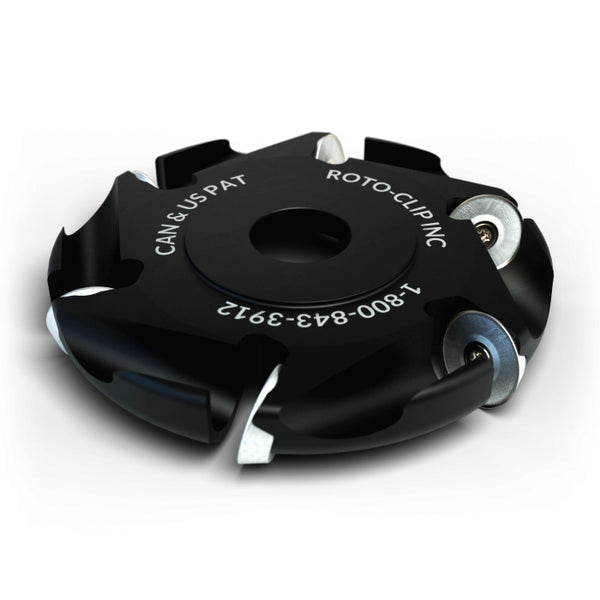 Roto-Clip 6 Slot Round Carbide Black/Silver Disc : 4.5 inches