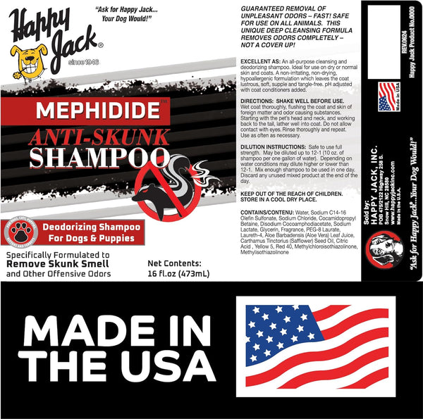 Happ[y Jack Mephidide Anti-Skunk Shampoo : 16oz