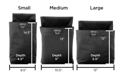 Udder Tech Cloth Towel Nylon Pouch : Large Set of 2