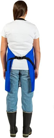 Udder Tech Plain Waterproof Short Blue Apron