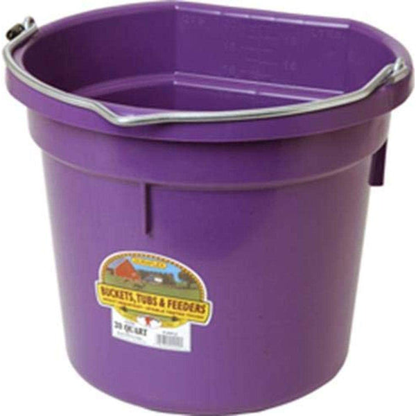 Bucket Plastic Flat Back PurpleP20FB : 20qt