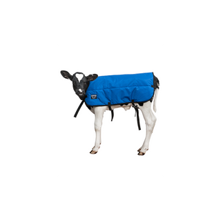 Udder Tech Double Insulated Calf Blanket Jacket Blue: Medium