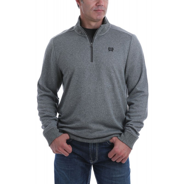 Cinch Men's Gray Pullover Sweater Fleece 1/4 Zip : XXLarge