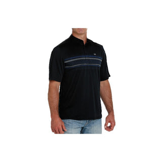 Cinch Arenaflex Men's Polo Shirt Black w/Stripe : Large