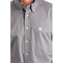 Cinch Men's Classic Fit Long Sleeve Solid Gray Shirt : Large