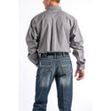 Cinch Men's Classic Fit Long Sleeve Solid Gray Shirt : Medium