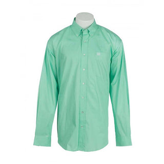 Cinch Men's Classic Fit Long Sleeve Solid Green Shirt : Medium