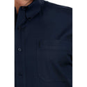 Cinch Men's Modern Fit Long Sleeve Solid Navy Shirt : XXLarge