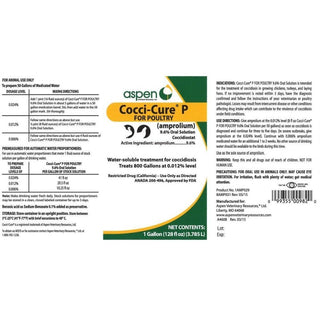 Aspen Vet Cocci Cure P for Poutlry 9.6% : Gallon