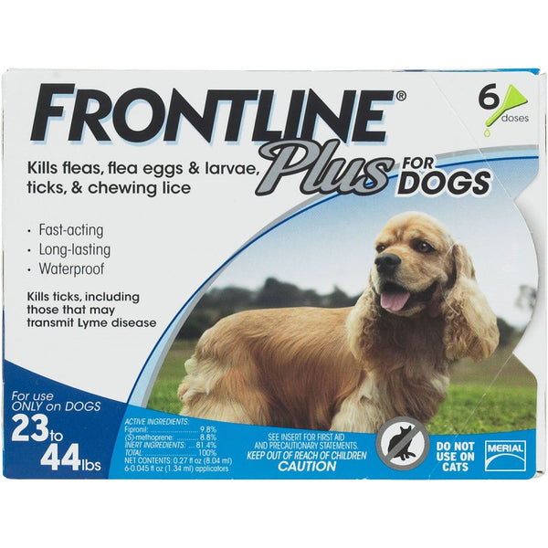 Frontline Plus Dog 23 to 44lbs : 6ct