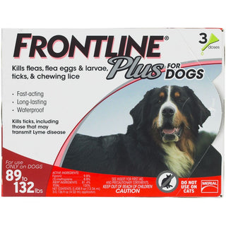 Frontline Plus Dog 89 to 132lbs : 3ct