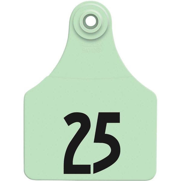 Allflex Green Global Large Numbered Tags 26-50 : Pack of 25