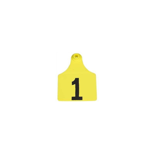 Allflex Yellow Global Maxi Numbered Tags 1-25 : Pack of 25