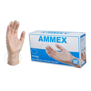 Ammex Gloves Vinyl Powder Free Medium : 100ct