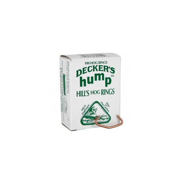 Decker Hill Hump Hog Rings Hog #3 Green : 100ct