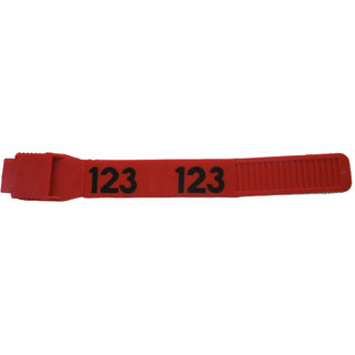 Bock's Multi-Loc Leg Bands- Electro-Welded Numbered : Red