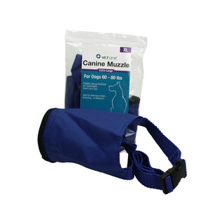 VetOne Nylon Padded Dog Muzzle : Xlarge (60- 80lbs) 8 1/2"