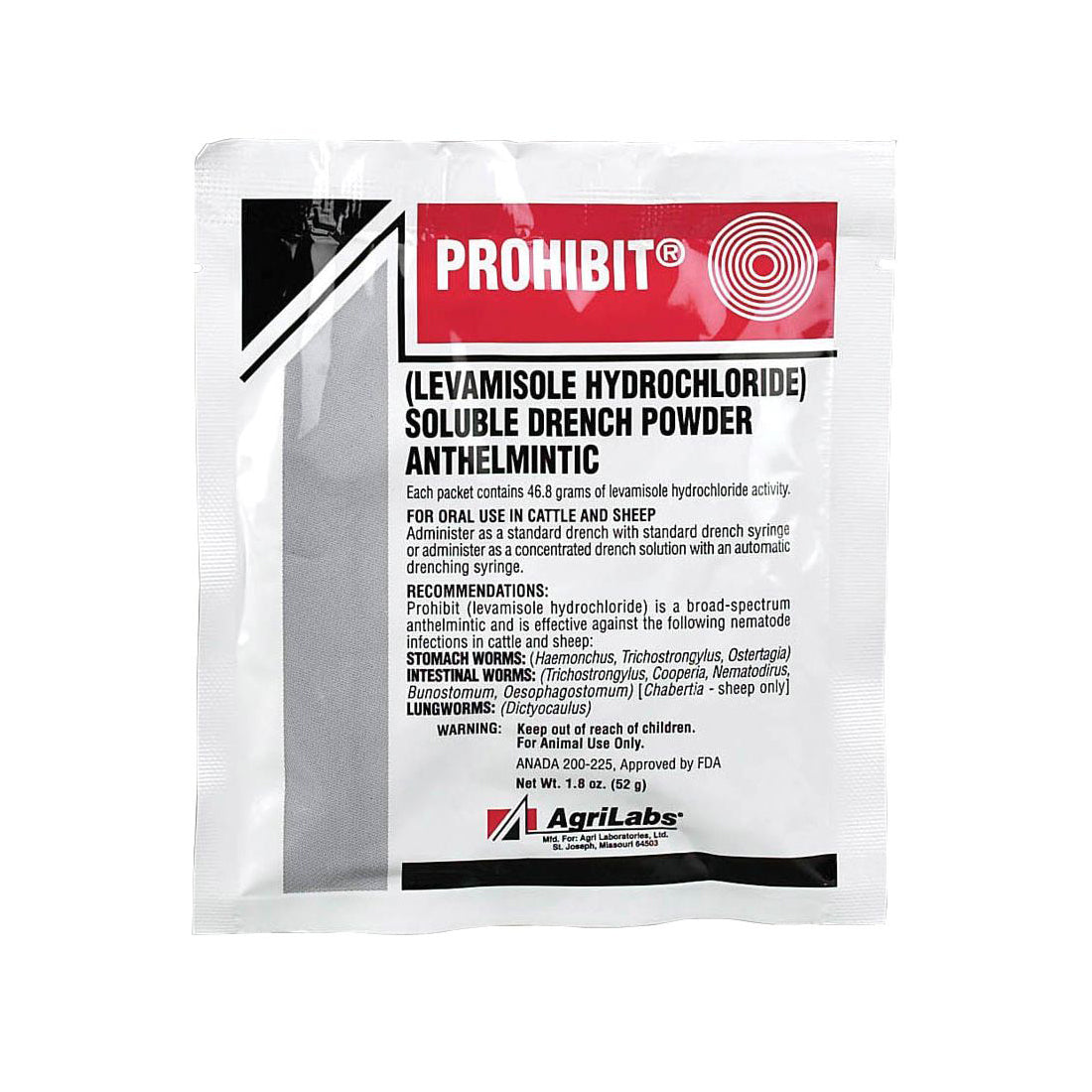 Prohibit Soluable Drench Powder : 52gm | Heritage Animal Health