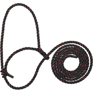 Rope Cattle Halters : Black with Red Flecks