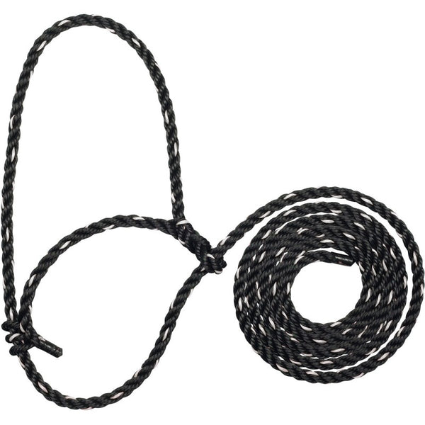 Rope Cattle Halters : Black with White Flecks