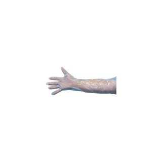 Glove Shoulder Length Blue-Sterilized : 12ct