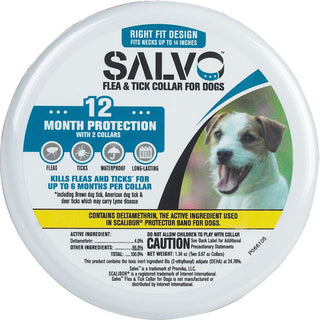 Salvo Flea Tick Collar for Large Dogs 22" : 2ct