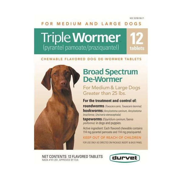 Triple Wormer for Large Dogs : 12ct