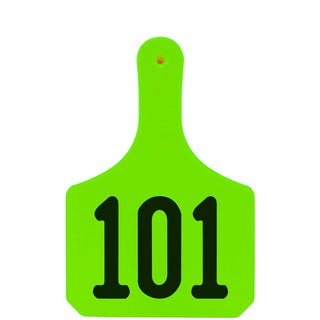 Y-Tex Chartreuse Y-Tag Cow Laser Numbered 101-125: Pack of 25