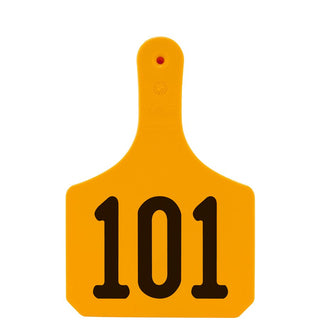 Y-Tex Orange Y-Tag Cow Laser Numbered 101-125: Pack of 25