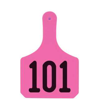 Y-Tex Pink Y-Tag Cow Laser Numbered 101-125: Pack of 25