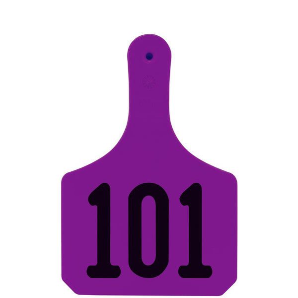 Y-Tex Purple Y-Tag Cow Laser Numbered 101-125: Pack of 25