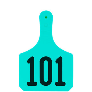 Y-Tex Turquoise Y-Tag Cow Laser Numbered 101-125: Pack of 25