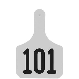Y-Tex White Y-Tag Cow Laser Numbered 101-125: Pack of 25