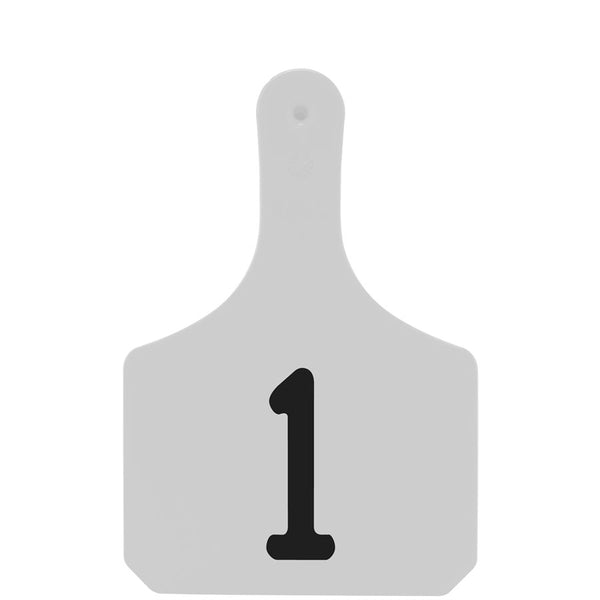 Y-Tex White Y-Tag Cow Laser Numbered 1-25: Pack of 25