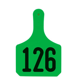 Y-Tex Green Y-Tag Cow Laser Numbered 126-150: Pack of 25
