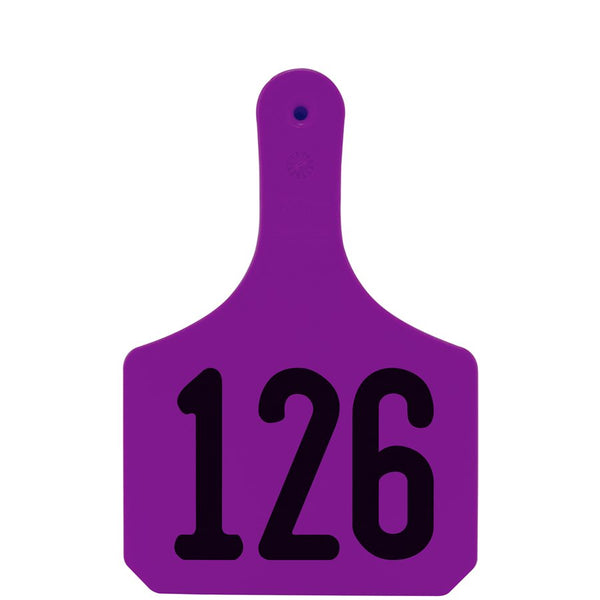 Y-Tex Purple Y-Tag Cow Laser Numbered 126-150: Pack of 25