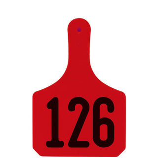Y-Tex Red Y-Tag Cow Laser Numbered 126-150: Pack of 25
