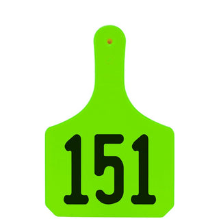 Y-Tex Chartreuse Y-Tag Cow Laser Numbered 126-150: Pack of 25