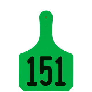 Y-Tex Green Y-Tag Cow Laser Numbered 126-150: Pack of 25