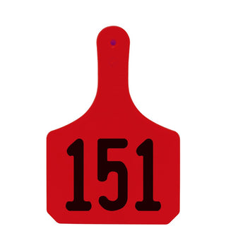 Y-Tex Red Y-Tag Cow Laser Numbered 126-150: Pack of 25