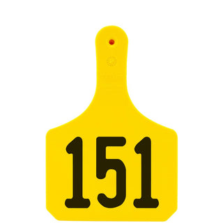 Y-Tex Yellow Y-Tag Cow Laser Numbered 126-150: Pack of 25