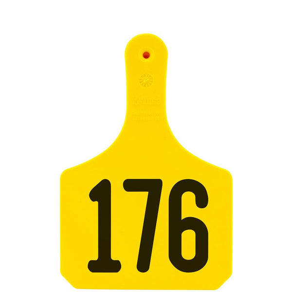 Y-Tex Yellow Y-Tag Cow Laser Numbered 176-200: Pack of 25