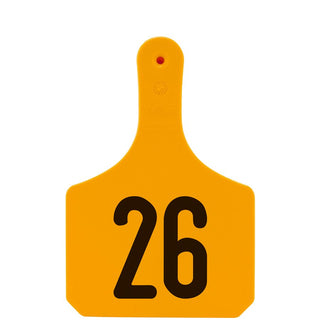 Y-Tex Orange Y-Tag Cow Laser Numbered 26-50: Pack of 25