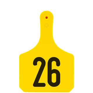 Y-Tex Yellow Y-Tag Cow Laser Numbered 26-50: Pack of 25
