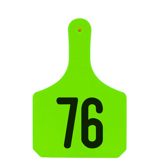 Y-Tex Chartreuse Y-Tag Cow Laser Numbered 76-100: Pack of 25